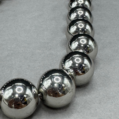 Colar maxi bolas prateado