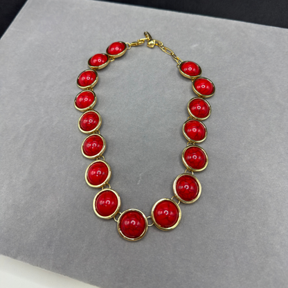Colar jaspe vermelho