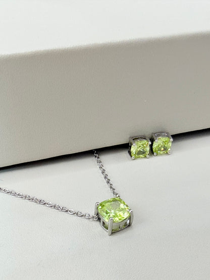 Conjunto Ponto de luz Peridoto - Quadrado