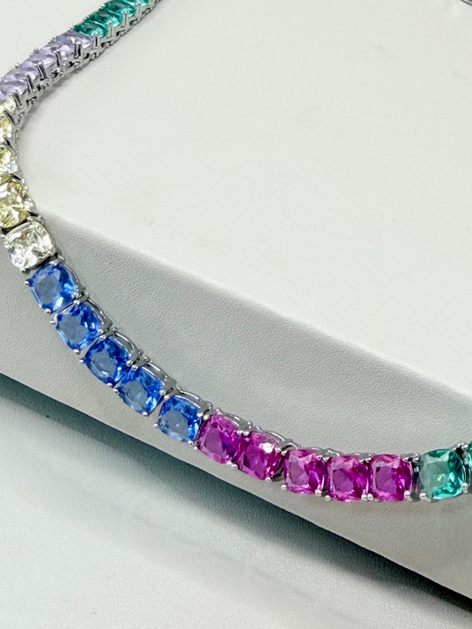 Riviera Arco-Iris 6mm - 4 pontas - 40 cm (com extensor)