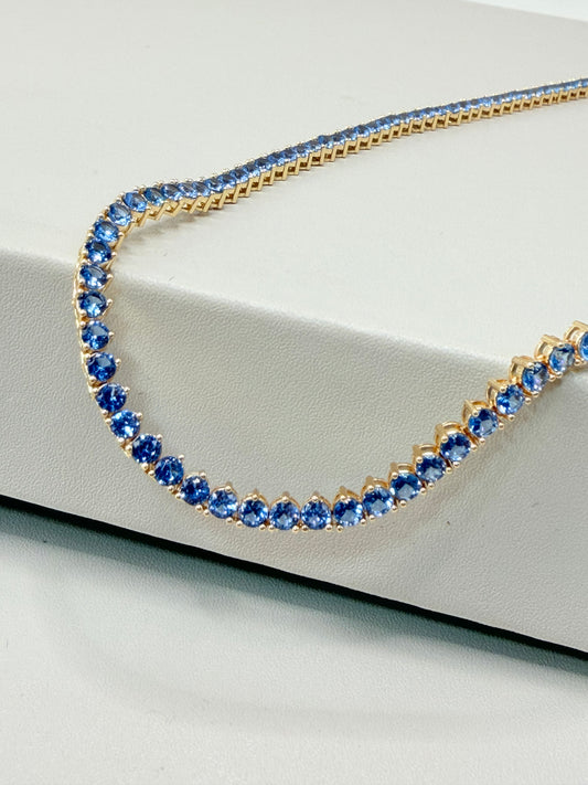 Riviera Azul Céu 3 mm - 3 pontas - 40 cm (com extensor)
