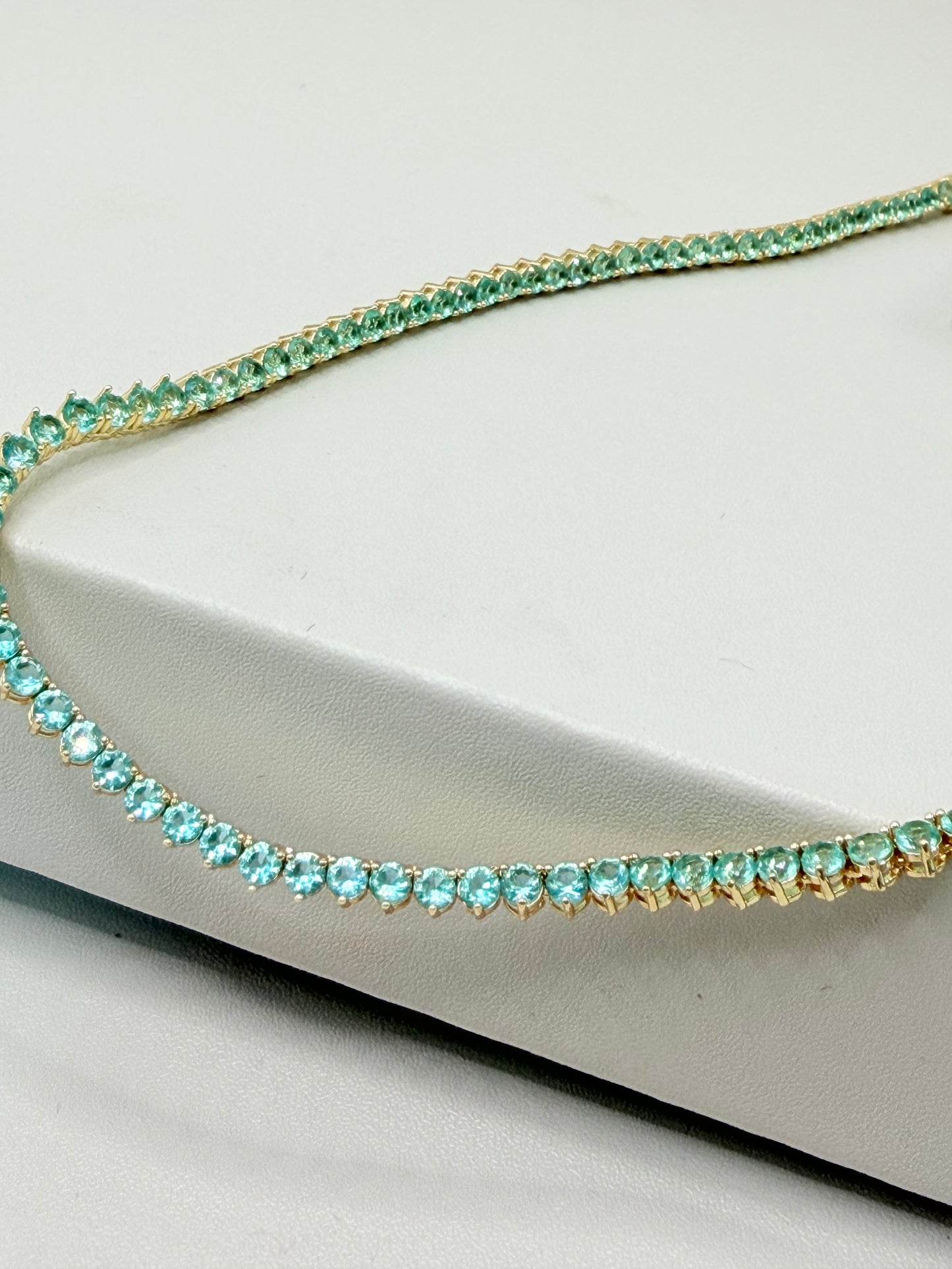 Riviera verde-água 3 mm - 3 pontas - 40 cm (com extensor)
