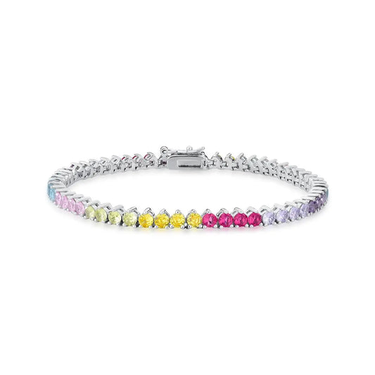 Pulseira Riviera arco-íris 3 mm