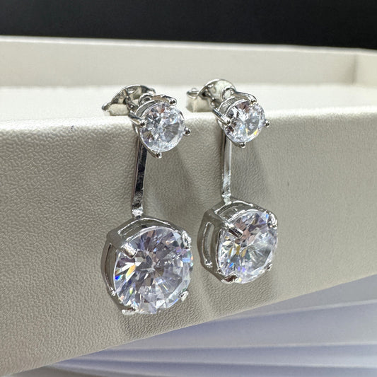 Ear Jacket  Brinco Zircônia 2 em 1 - 6mm