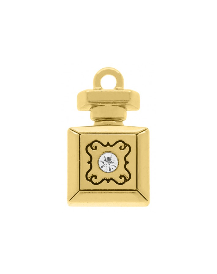 Pingente Perfume Dourado com Cristal